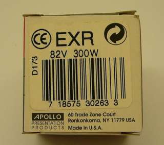 Apollo Projection Lamp EXR 82V 300W Projector Bulb NEW  