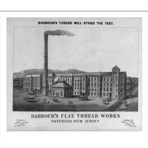  Historic Print (L) Barbours flax thread works. Patterson 