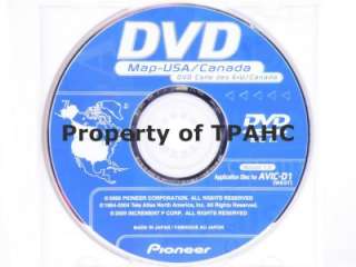 Pioneer Genuine DVD Disc West Maps for AVIC D1 AVICD1 CA IL IN WI LA 