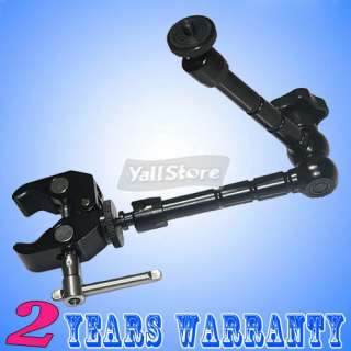 11 Inch Articulating Magic Arm + Large Super Clamp for LCD Monitor 