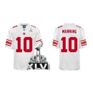   NFL Authentic Jerseys New York Giants Eli Manning White Jersey Size M