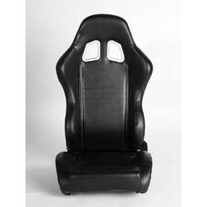  Cipher Auto Black PVC Universal Racing Seats (Two Seats 