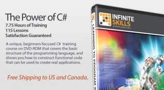 InfiniteSkills C# Programming Tutorial Video / Training DVD ROM  