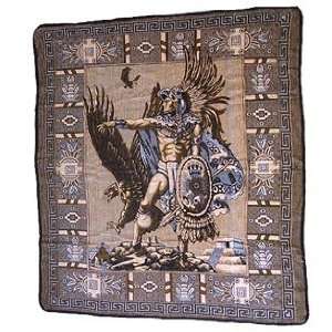  Aztec Eagle Warrior design Mexican Blanket tapestry throw 