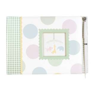  CR Gibson Baby Shower Keepsake and Guest Book, Animal 