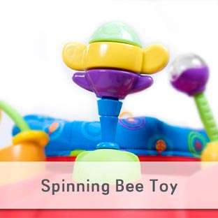 Each of the eight included toys introduces your baby to new colors 