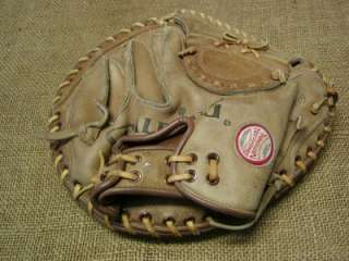 Vintage Leather John Ellis Baseball Glove Antique Ball  