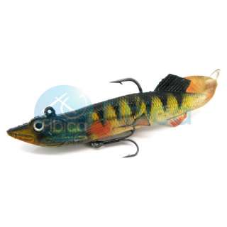 Soft Rubber Lures Bait Bass Fishing Black and Yellow  