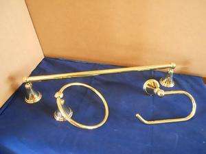 pc Brass Finish Bathroom Accessories Set  
