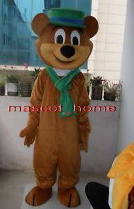 New Professional YOGI Bear Mascot Costume Fancy Dress  