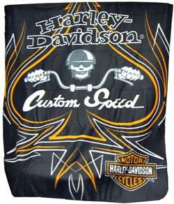 Harley Davidson Bedding Throw Blanket Fleece Motorcycle Merchandise 
