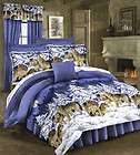 Rustic Lodge WILD WOLF WOLVES Cabin Queen Size Bed Comforter Set