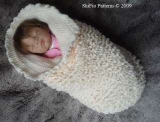 BABY COCOON PAPOOSE CROCHET PATTERN REBORN PATTERN #127  