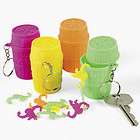 12 NEON MONKEY KEYCHAINS GAMES IN A BARRELL Party Favors