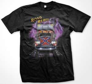 Road Rebel Big Rig Trucker Southern Pride Mens T Shirt  