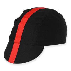 PACE BLACK w/RED FIXED GEAR TRACK BIKE CYCLING CAP HAT  