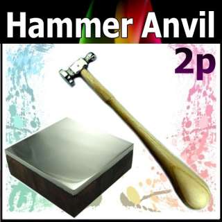 NEW Flat Face Chasing Hammer Mini Anvil Bench Block SET  
