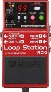 BOSS RC3 Looper Loop Station Effects Pedal RC 3 Sampling Stomp Box 