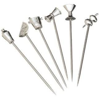 Prodyne MP 9 Stainless Steel and Pewter Martini Picks, Set of 6