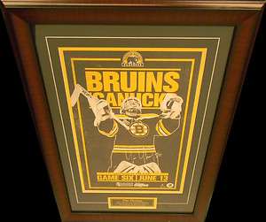   Thomas Autographed 2011 Stanley Cup Finals Game 6 Poster Framed Bruins
