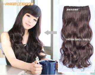 1PCS 5 Clips Wavy Bouncy Curly Hair Extension 6 Colors 55cm TB771 