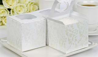 24 Pearl Flourish Cupcake Favor Boxes Wedding, Birthday  