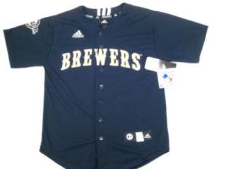 Milwaukee Brewers Youth Small 8 Baseball Jersey Blue New MLB With Tags 