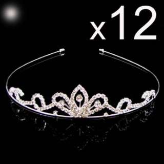 Wholesale 12 rhinestone tiara headbands bridal wedding  
