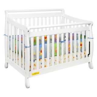   Amy Convertible Crib with Toddler Rail in White.Opens in a new window