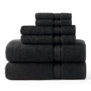    2 PC 100% Egyptian Cotton Bath Towel Set, BLACK