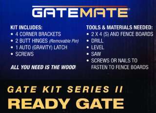 GateMate® Ready Gate Kit (Anti Sag Kit) Series II  