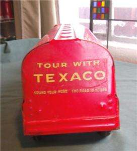 1950S RED BUDDY L 25 TEXACO GASOLINE OIL TANKER TRUCK PRESSED STEEL 