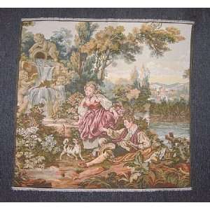  Italian Man and Woman with Little Dog Tapestry