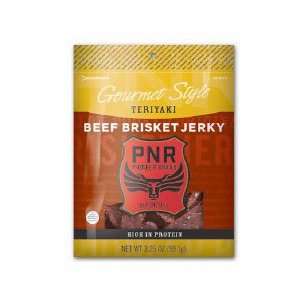 PNR Pioneer Brand Teriyaki Brisket Jerky 3.25 Ounce Bags (Pack of 6 