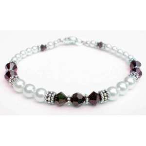   in January Garnet Swarovski Crystal Birthstones   MEDIUM 7 1/4 In