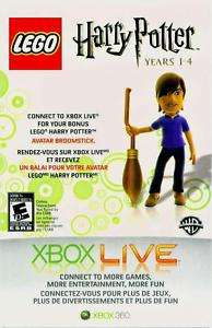   XBOX 360 LEGO HARRY POTTER AVATAR BROOMSTICK IN GAME EXCLUSIVE CARD