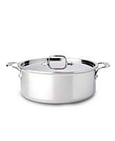 All Clad Stainless Steel Covered Stockpot, 6 Qt.