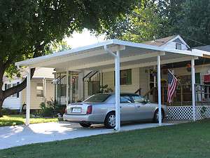   24 Wall Attached Aluminum Carport Kit (.025), Patio Cover Kit  