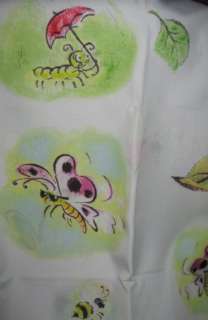 BUGS Bees Bug Off Ladybug BUTTERFLIES SHOWER CURTAIN  