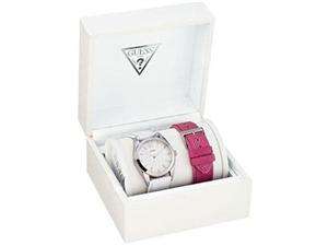   Womens W12106L1 White Leather Analog Quartz Watch with White Dial