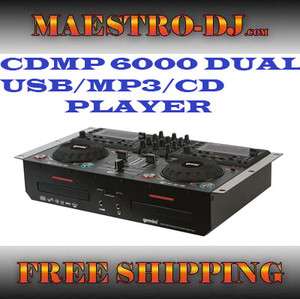 GEMINI CDMP6000 DUAL USB//CD PLAYER DJ TURNTABLE PLAYER  