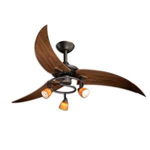 NEW 48 Inch Ceiling Fan and Light Kit, Oil Rubbed Bronze, Amber 