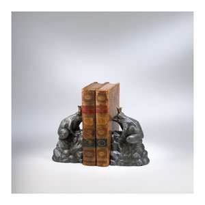   01527 Decorative Rustic Verde Bronze and Gold Bookends