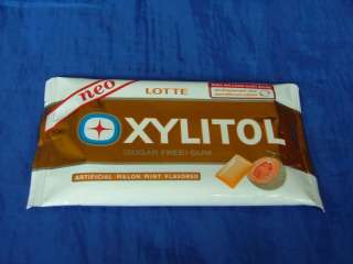 LOTTE Xylitol Chewing Gum Sugar Free   Melon Mint    