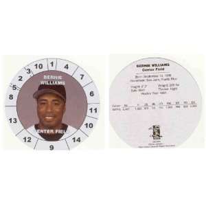  Cadaco All Star Baseball Game Card Disk Bernie Williams 