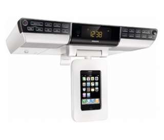   Kitchen Cabinet iPod iPhone Clock AM FM Radio Dock with Remote  