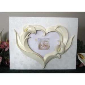  Ivory Calla Lily Wedding Party Guest Book 