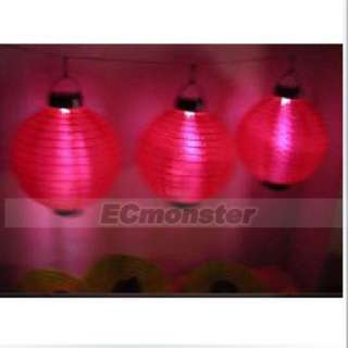 New 10 Red Solar Chinese Lantern Party Wedding Light Garden Lamp 