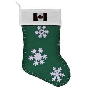   Stocking Green Canadian Canada Flag Painting HD 
