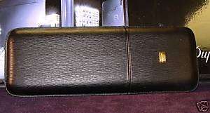 ST Dupont Black Gold Leather large Cigar Case  